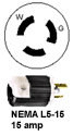 NEMA L5-15 Locking 15 Amp