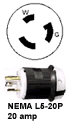 NEMA L5-20P Locking 20 Amp