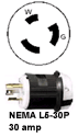 NEMA L5-30P Locking 30 Amp