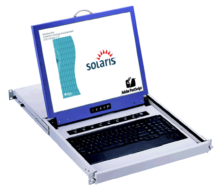 1U Rackmount 19" LCD Monitors with SUN Keyboard