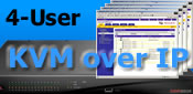 4-Digital Paths / Users KVM over IP Switches