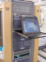 15" PC, Unix, Sun Rackmount LCD Monitor in Sun Rack