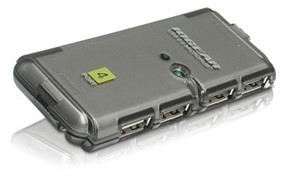 IOGEAR MicroHub 4 Port Hi-Speed USB 2.0 Hub